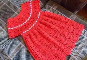Imagen del Vestido rojo a crochet y ganchillo rojo principal
